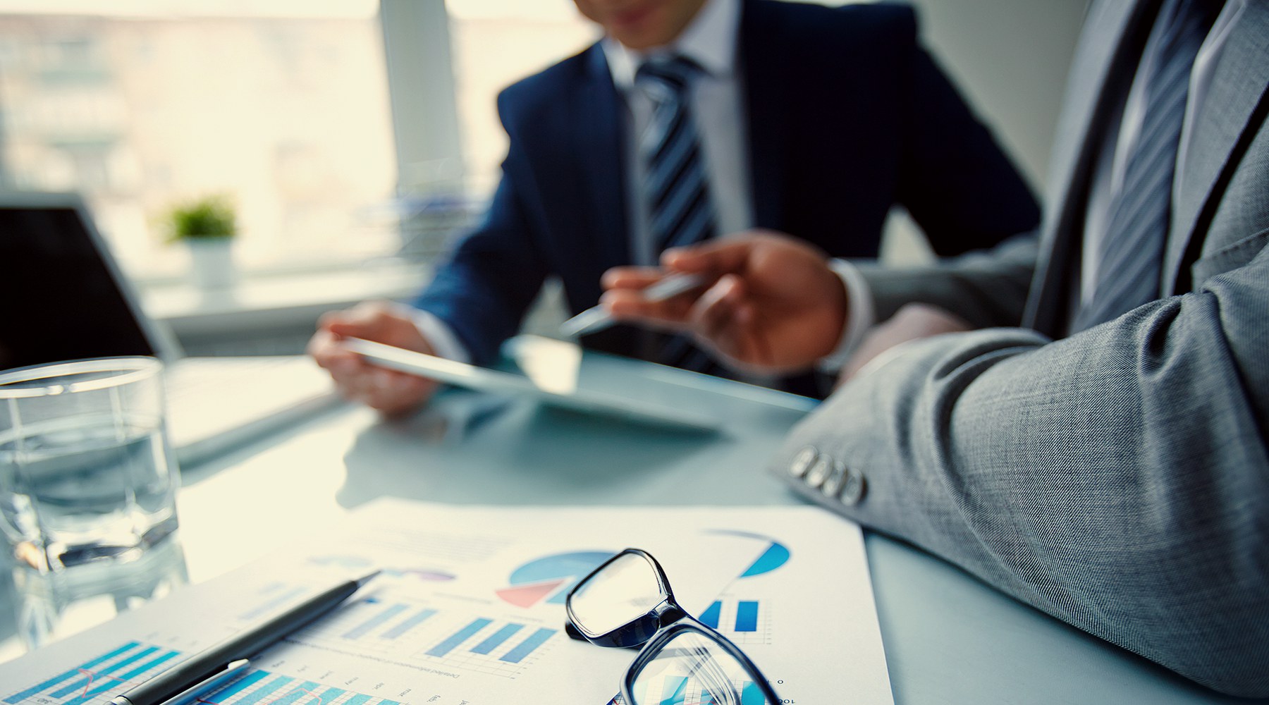 Finance advice discussion with loan documents